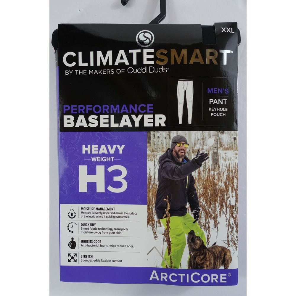 Climatesmart Cuddl Duds Base Layer Pants Men XXL Heavyweight Arcticore Stretch